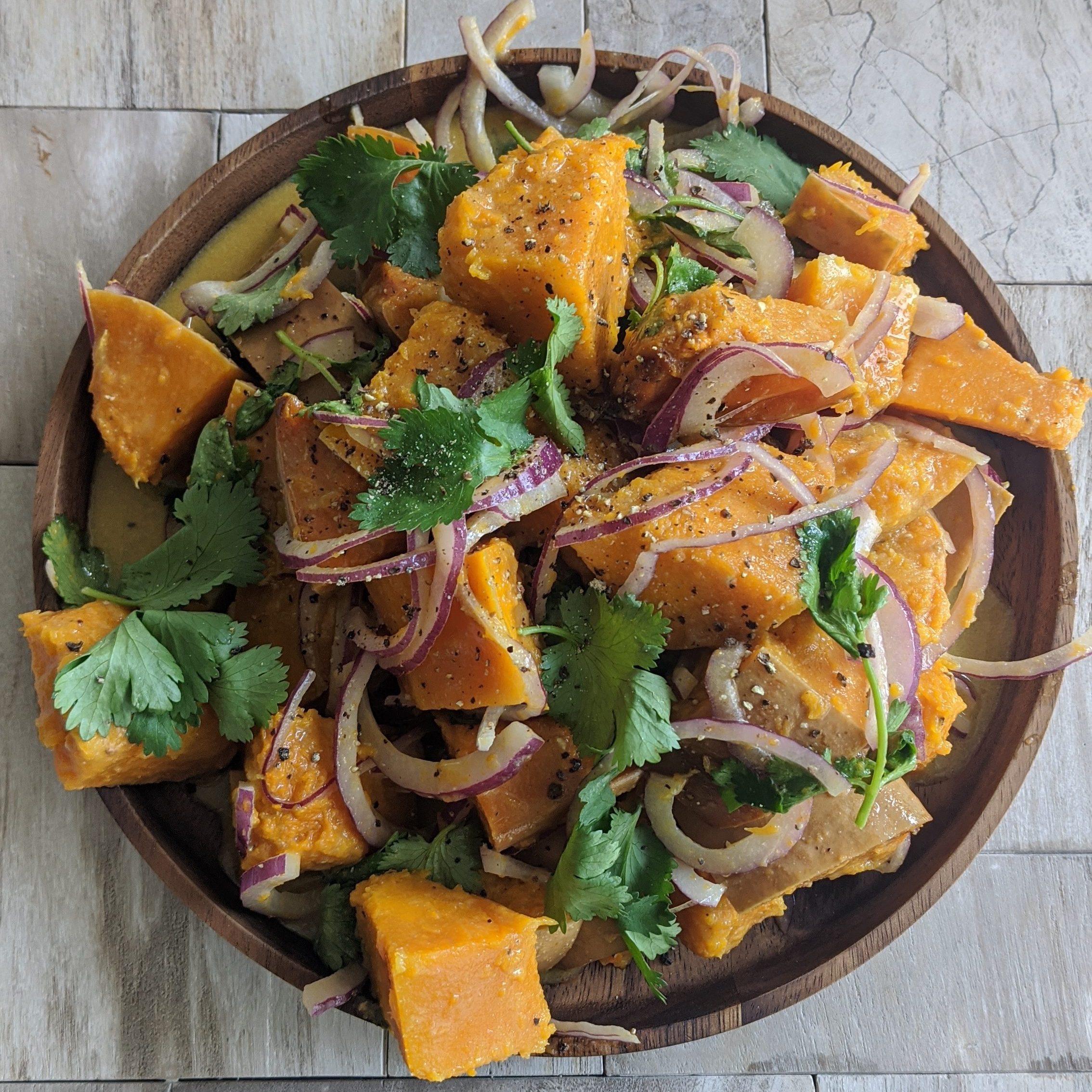 Roasted Butternut Pumpkin and Coriander Salad